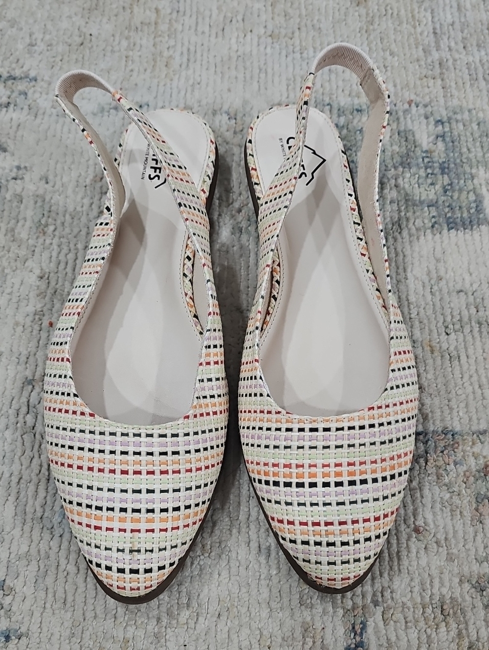Cliffs By White Mountain Multi-color Slingback Flat Shoes Size 10M